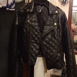 Black leather jacket medium. Make offer